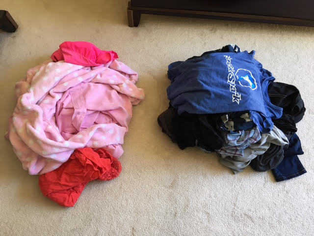 Breaking down a process = sorting laundry