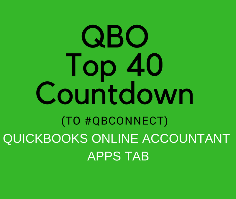 QBO TOP 40 COUNTDOWN (to #QBConnect) QuickBooks Online Accountant Apps Tab 