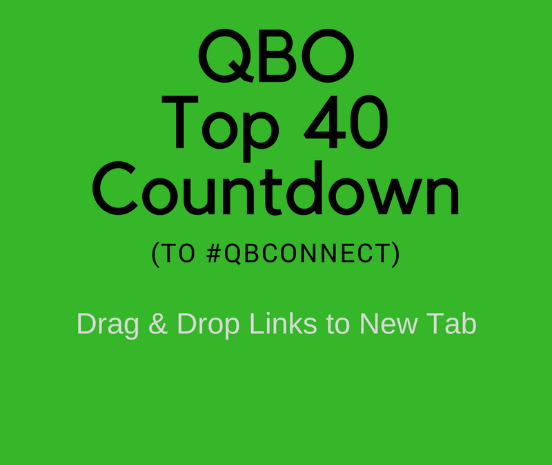 QBO Top 40 Countdown (to #QBConnect) – Drag & Drop Links to New Tab