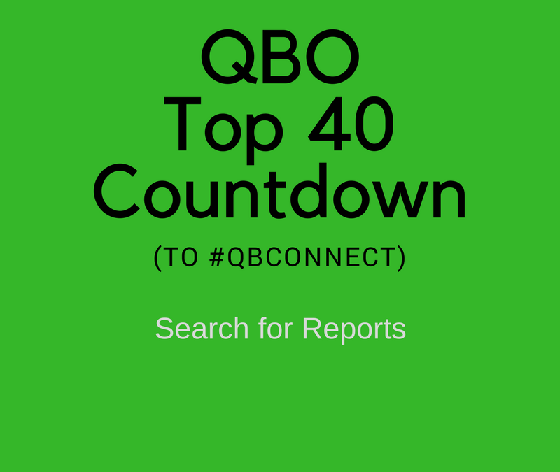 QBO Top 40 Countdown (to #QBConnect) – Search for Reports