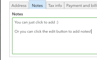 Add Customer Notes in QuickBooks Online