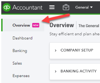 QuickBooks Online Accountant Overview Tab