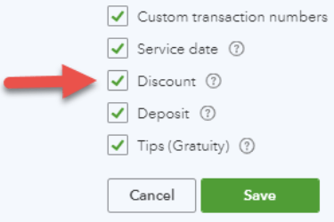 Discounts in QuickBooks Online Using Discount Setting