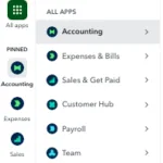 The new "apps" menu in QBO, which is really not apps - it's just the features in the product